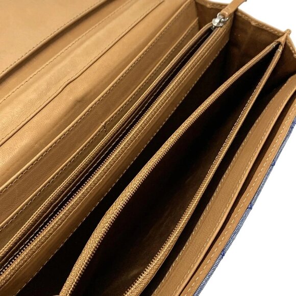 Auth CHANEL Matelasse Blue Light Brown Denim Lambskin Other Style Wallet - Picture 5 of 13